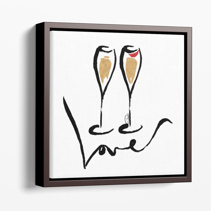 Love Champagne - Canvas Print Wall Art