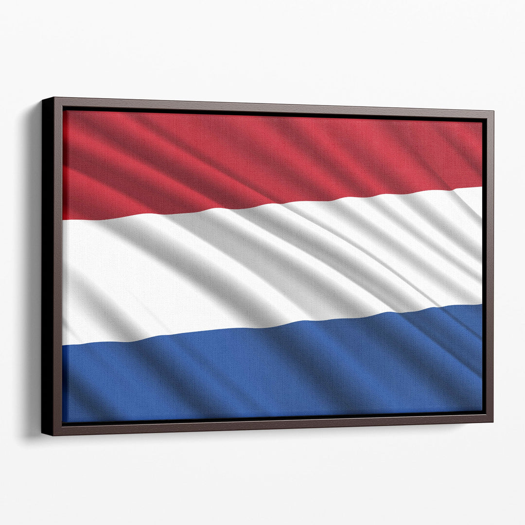 Netherlands Flag Waving - Canvas Print Wall Art