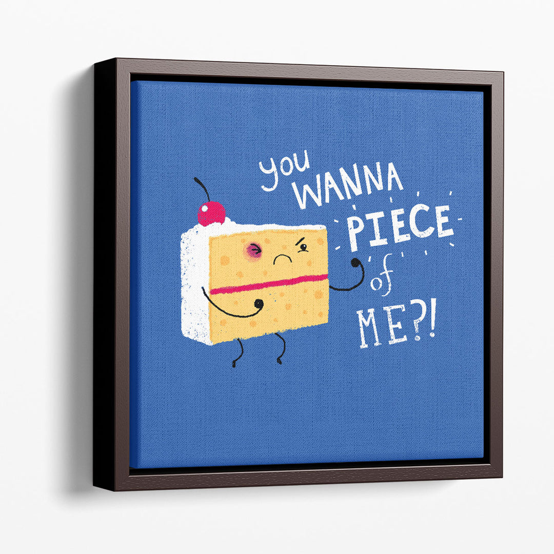 Angry Cake - Canvas Print Wall Art