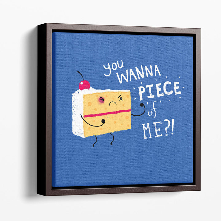 Angry Cake - Canvas Print Wall Art