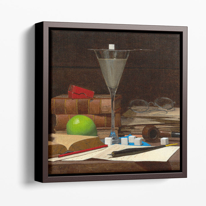 Retro bar scene canvas hanging display