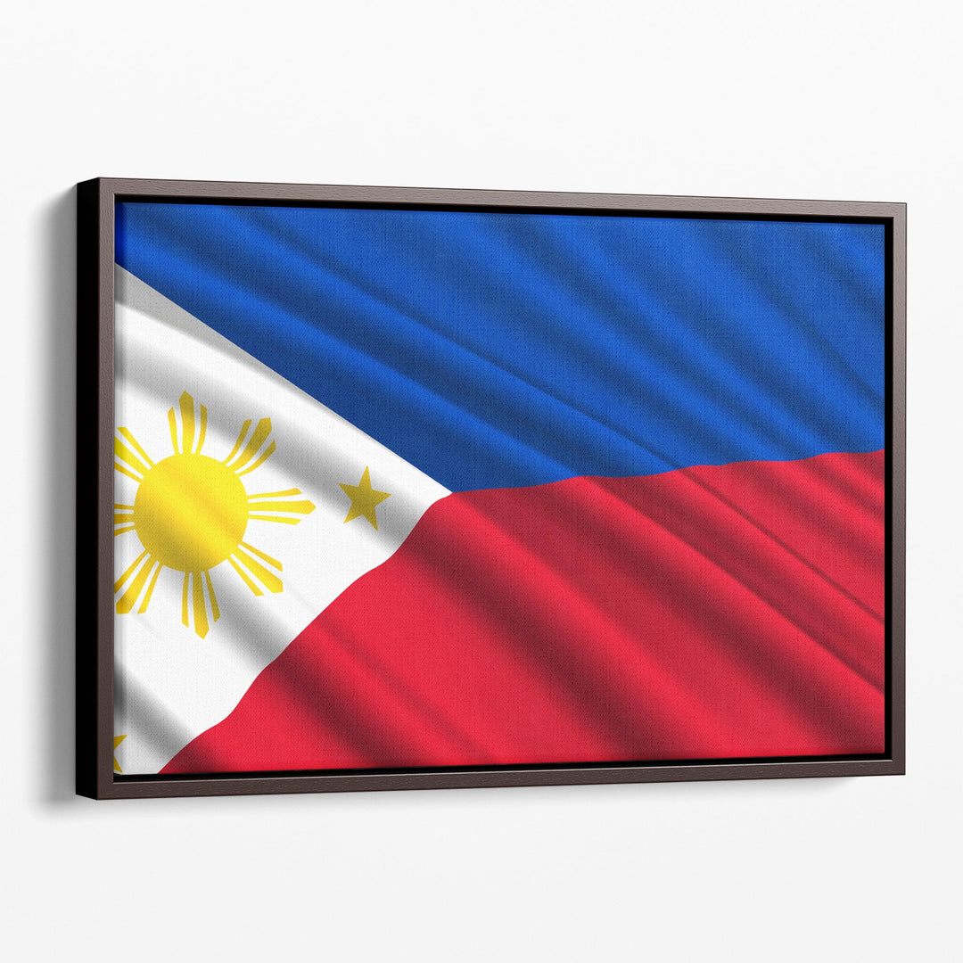 Philippines Flag Waving - Canvas Print Wall Art