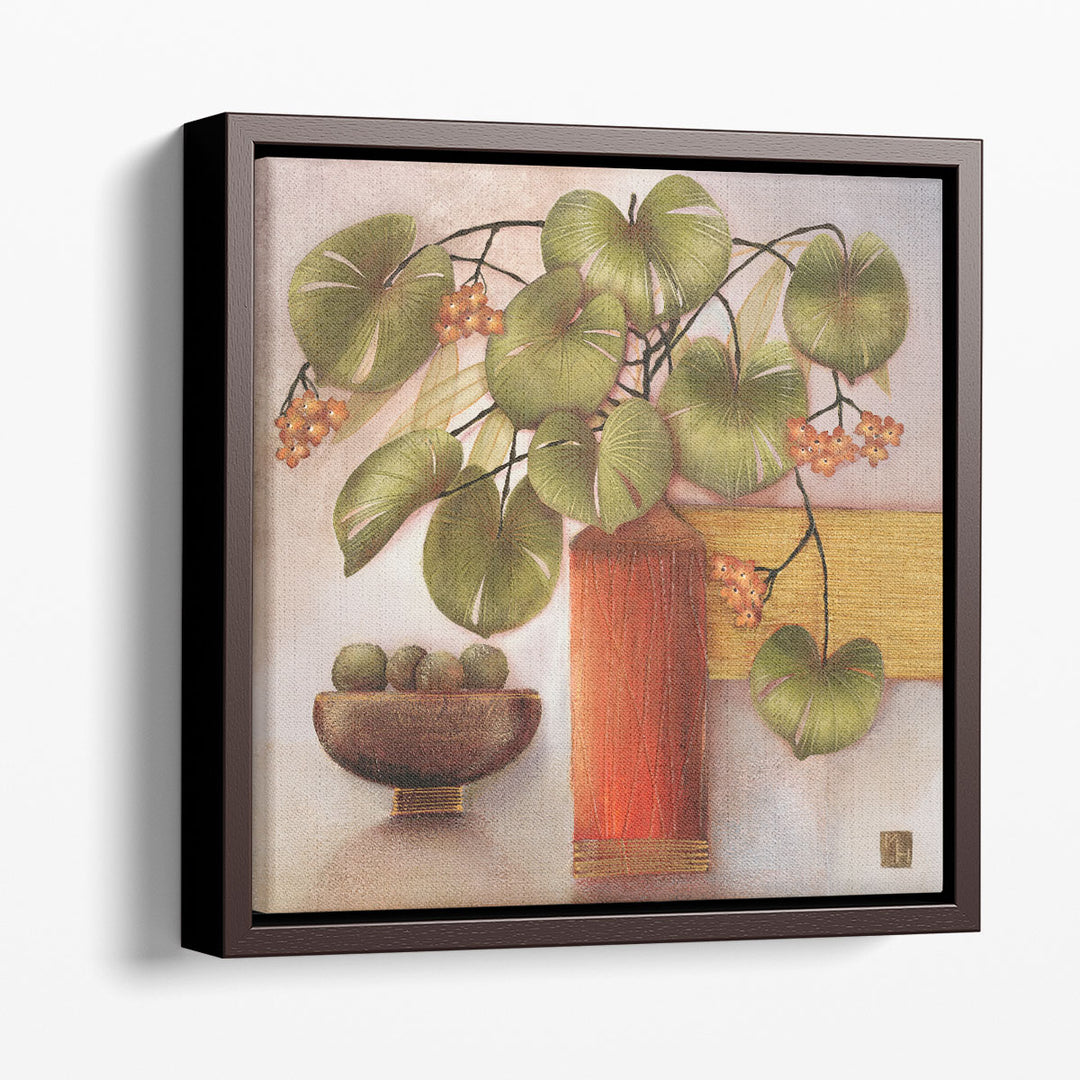 Passion Fruit And Vase - Canvas Print Wall Art
