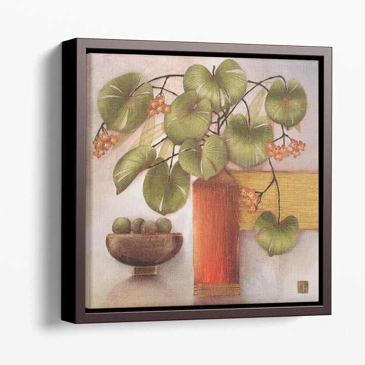 Passion Fruit And Vase - Canvas Print Wall Art