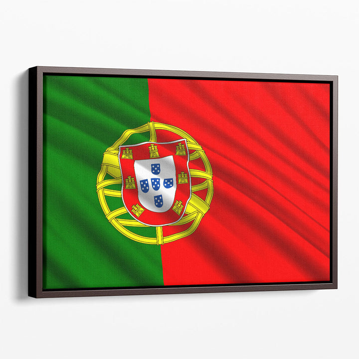 Portugal Flag Waving - Canvas Print Wall Art