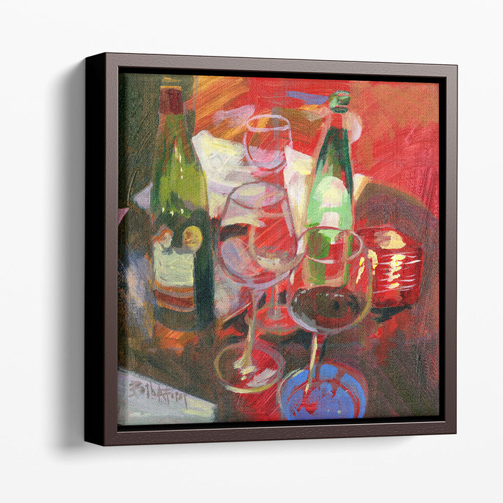 Vin Rouge Red Wine - Canvas Print Wall Art