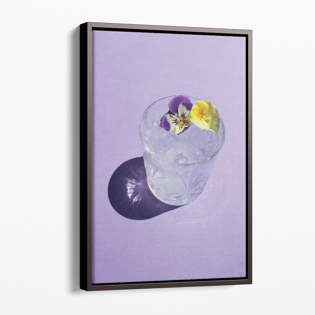 Lavender Water with Pansies - Canvas Print Wall Art
