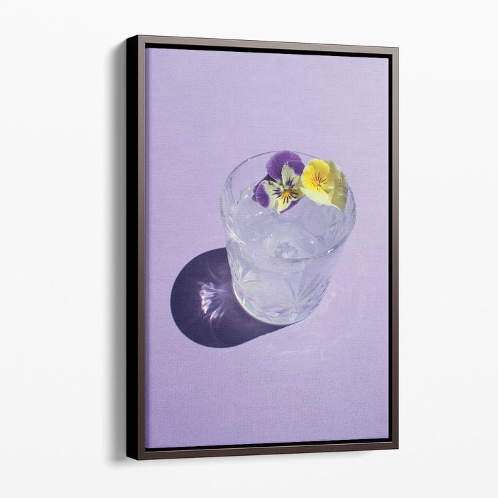 Lavender Water with Pansies - Canvas Print Wall Art