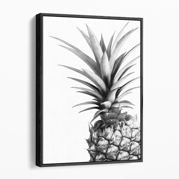 Pineapple Black and White - Canvas Print Wall Art