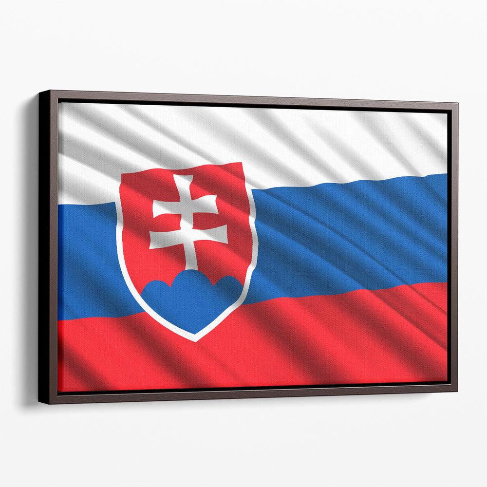 Slovakia Flag Waving - Canvas Print Wall Art