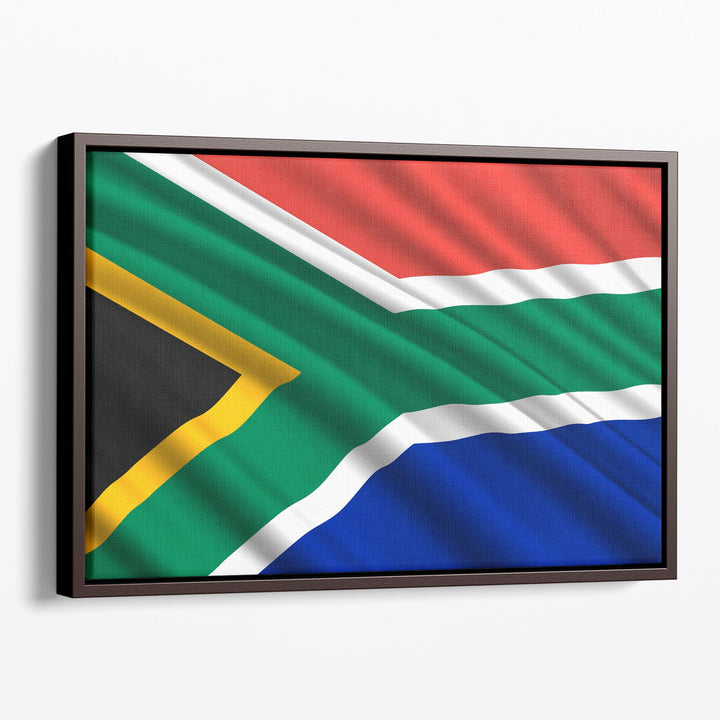 South Africa Flag Waving - Canvas Print Wall Art
