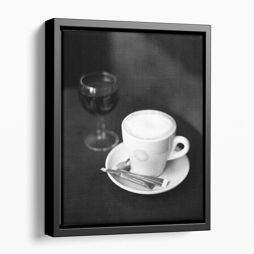 Paris Cafe No. 24 Black and White - Canvas Print Wall Art
