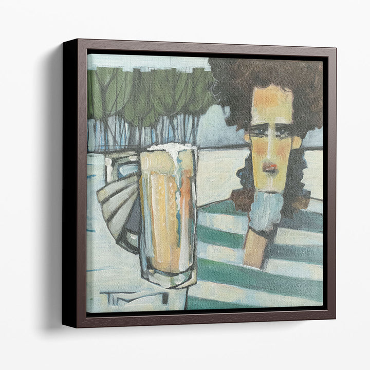 Large Green Abstract Art for Kitchen – green canvas