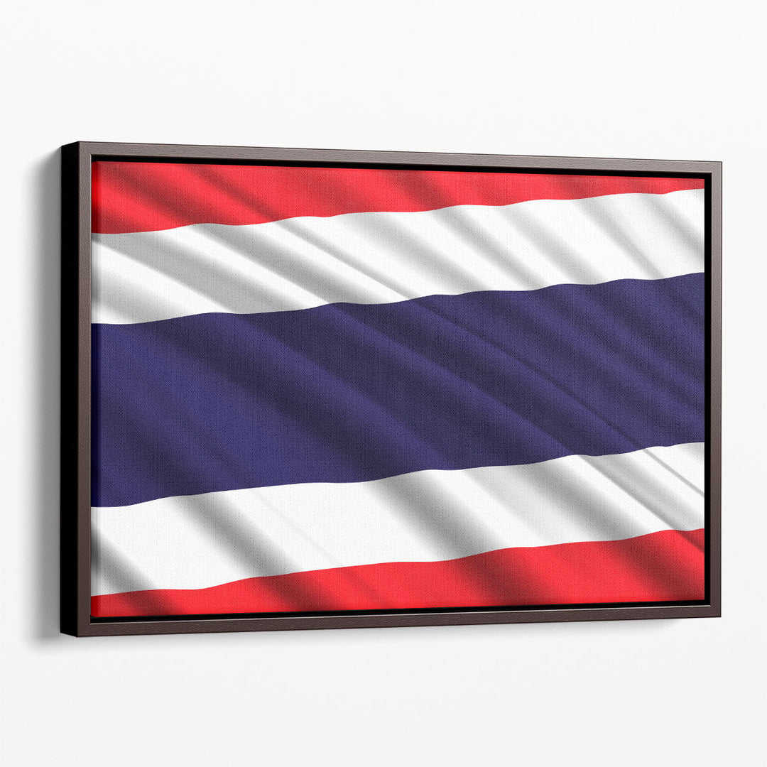 Thailand Flag Waving - Canvas Print Wall Art