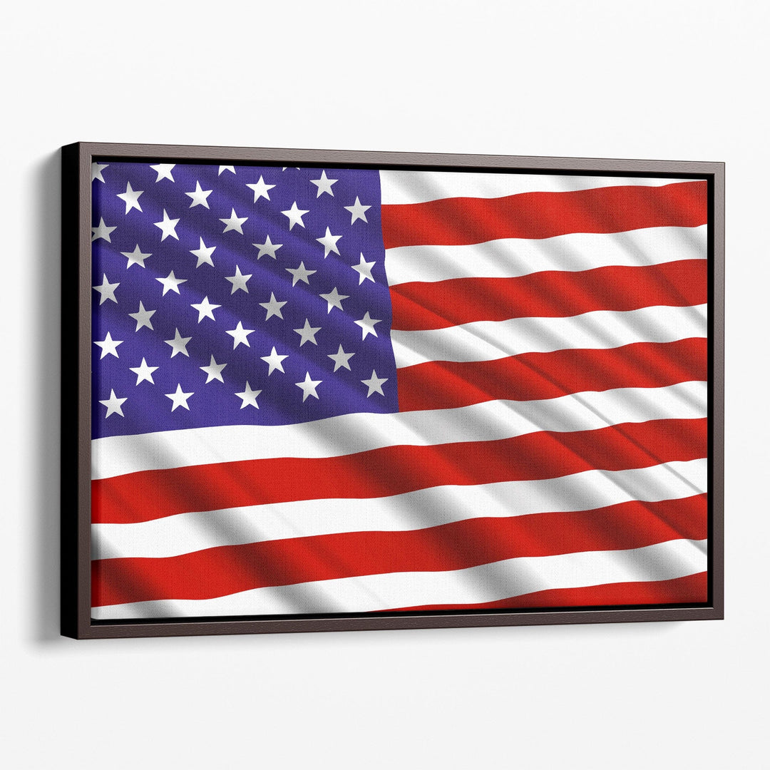 The USA Flag Waving - Canvas Print Wall Art