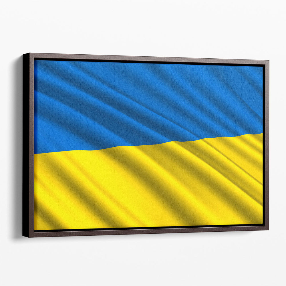 Ukraine Flag Waving - Canvas Print Wall Art