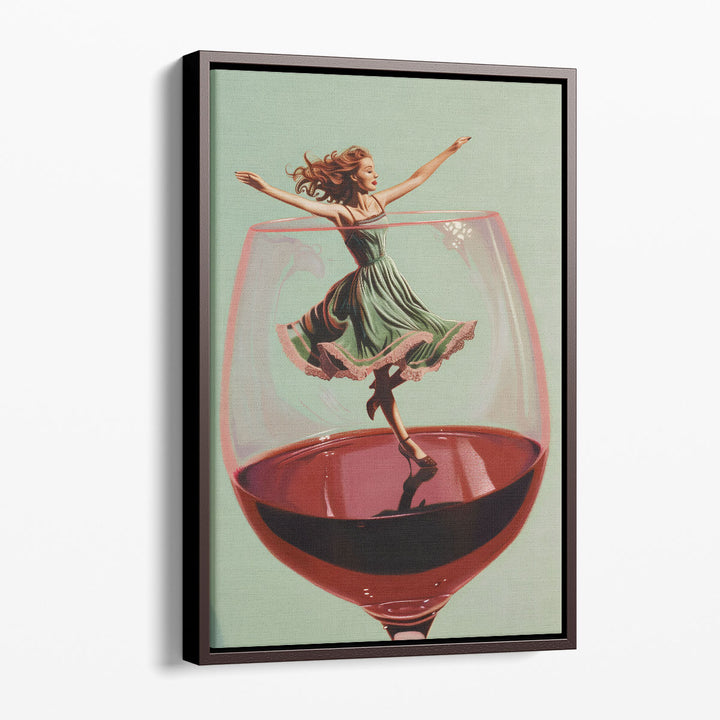 dance wall art – surreal red and green style