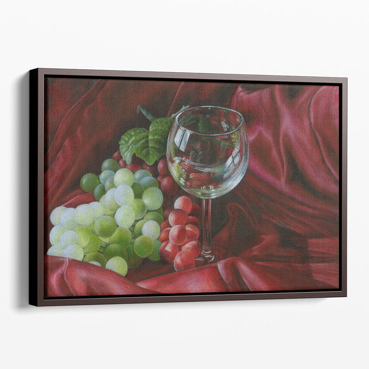 kitchen wall decor – red and green grape still life
