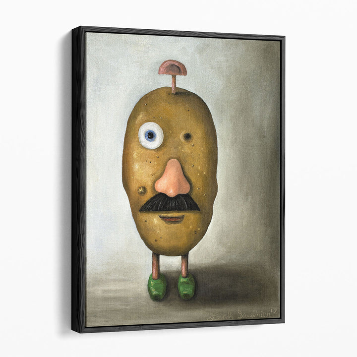 surreal art print – potato wearing shoes