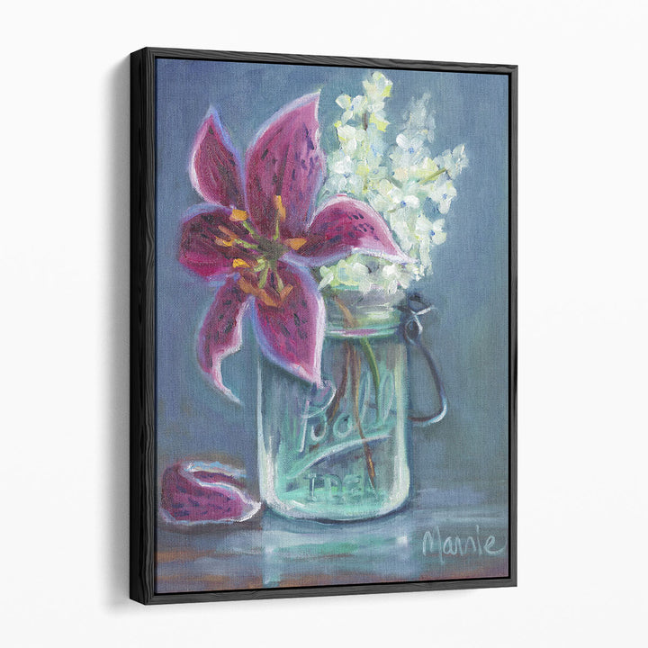 still life prints – blue flower close-up