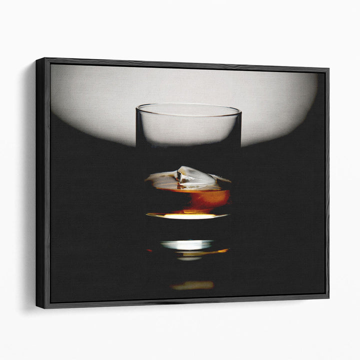 ice cubes in glass – high-contrast art print