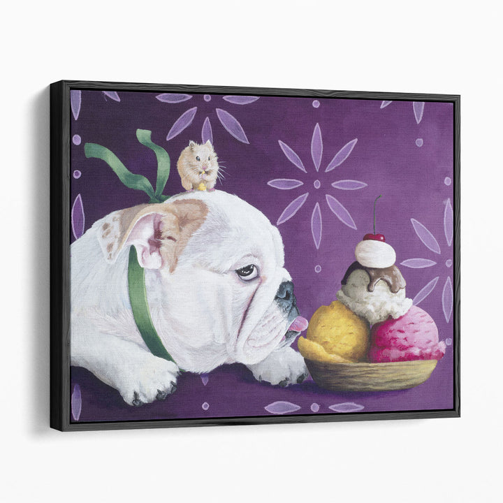 Sneaking A Lick - Canvas Print Wall Art