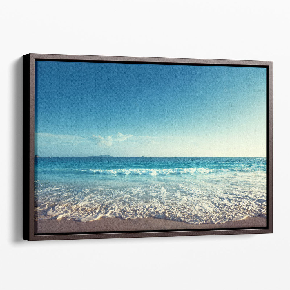 Sunset on Seychelles Beach - Canvas Print Wall Art