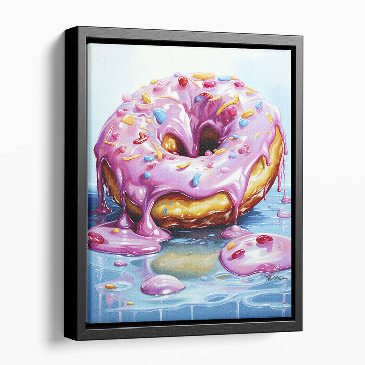 Pink Doughnut - Canvas Print Wall Art