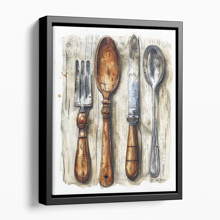 Vintage Cutlery - Canvas Print Wall Art