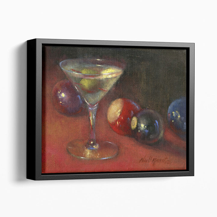 restaurant wall decor – elegant cocktail vignette