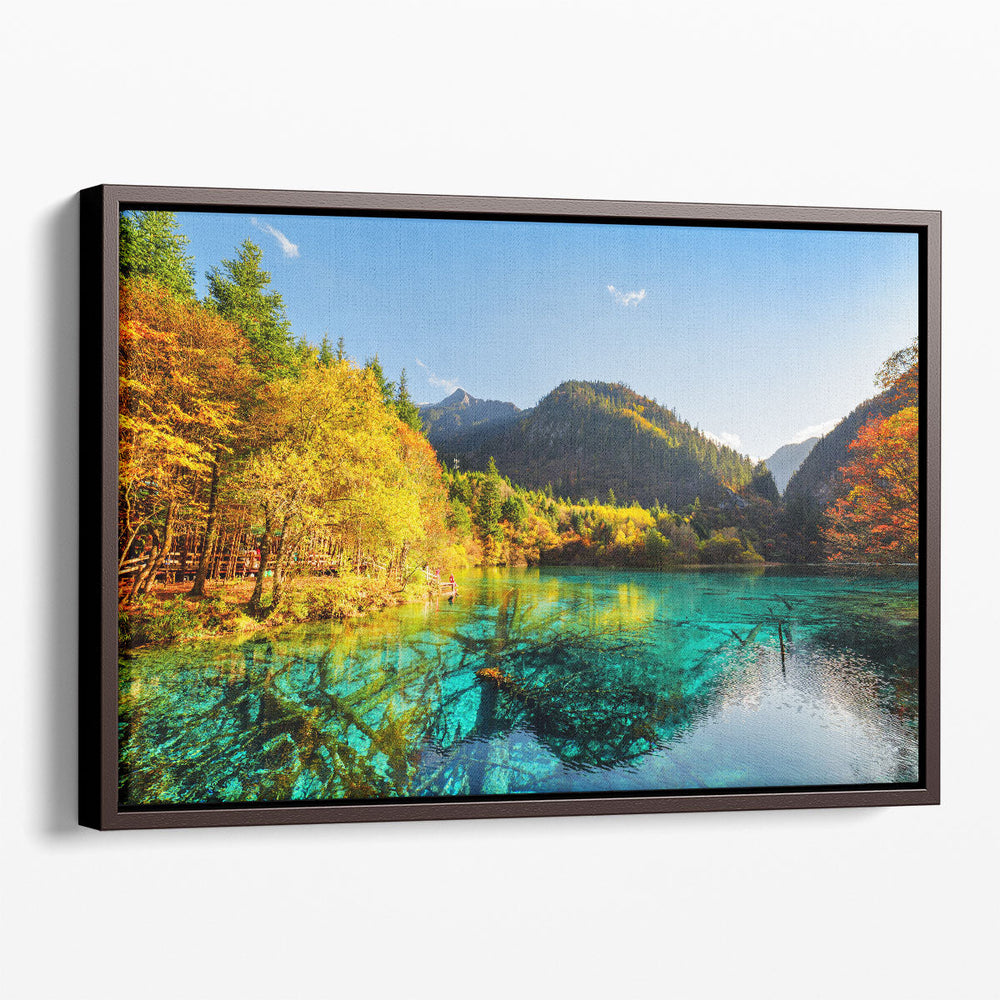 Beautiful Landscape View of an Old Lake - Canvas Print Wall Art