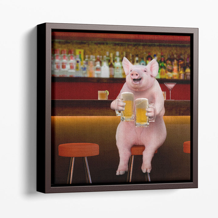 Beer Hog - Canvas Print Wall Art