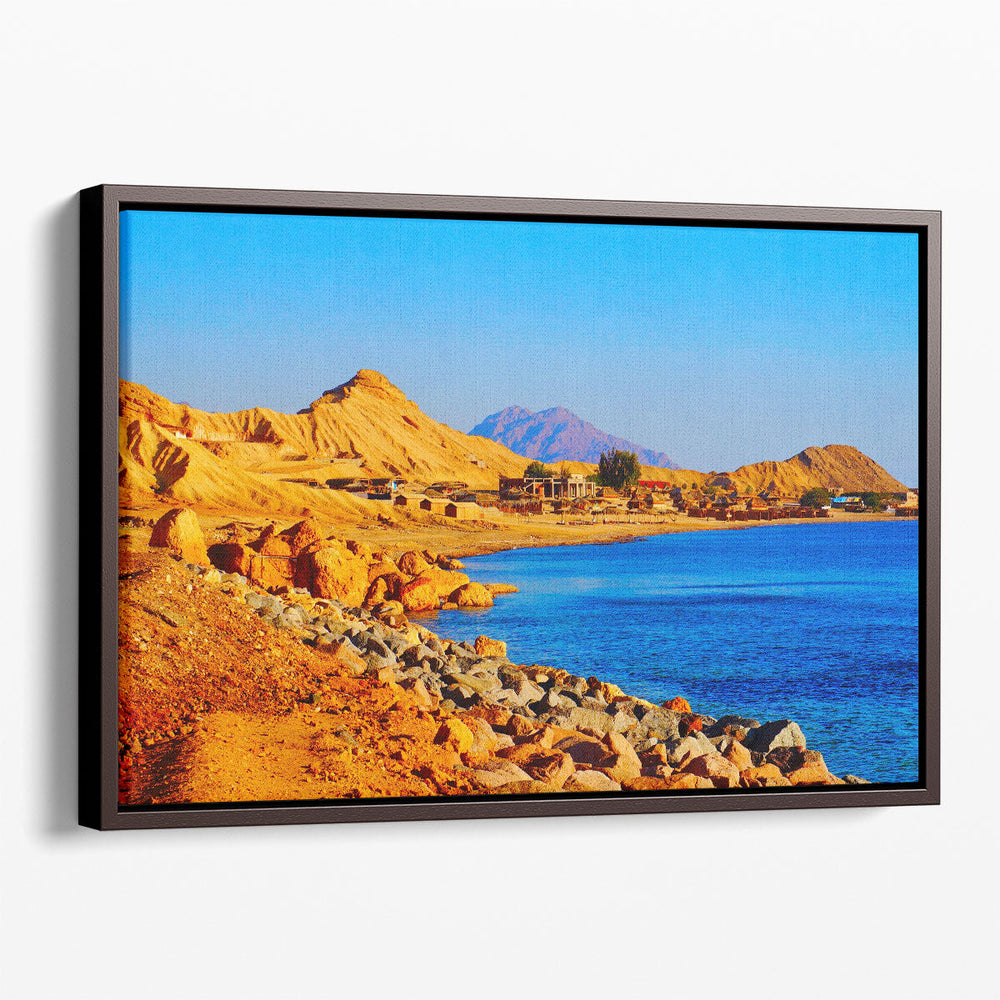 Beautiful Sandy Beach in Sinai Peninsula, Egypt - Canvas Print Wall Art