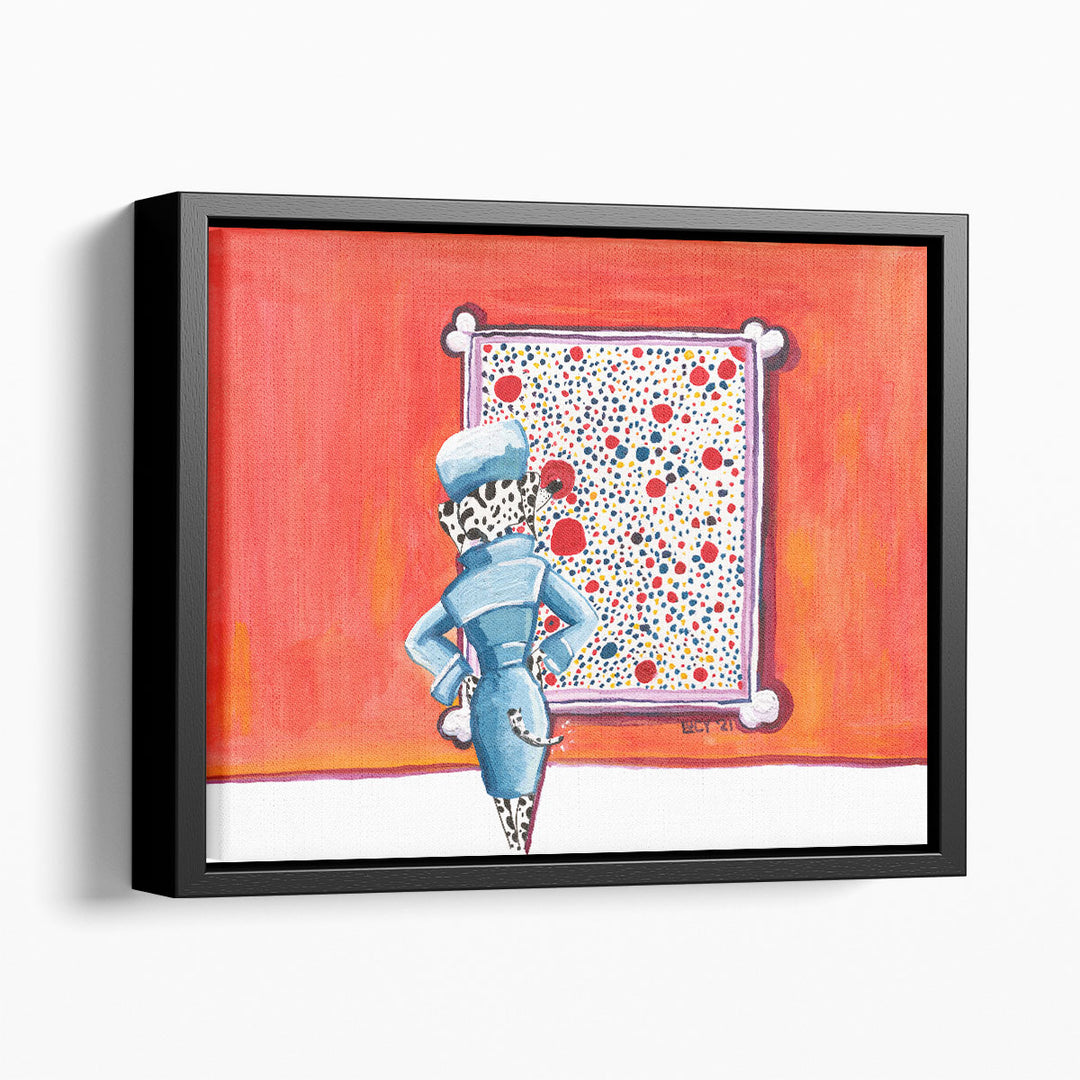 Miss Indognito Does Pointillism - Canvas Print Wall Art