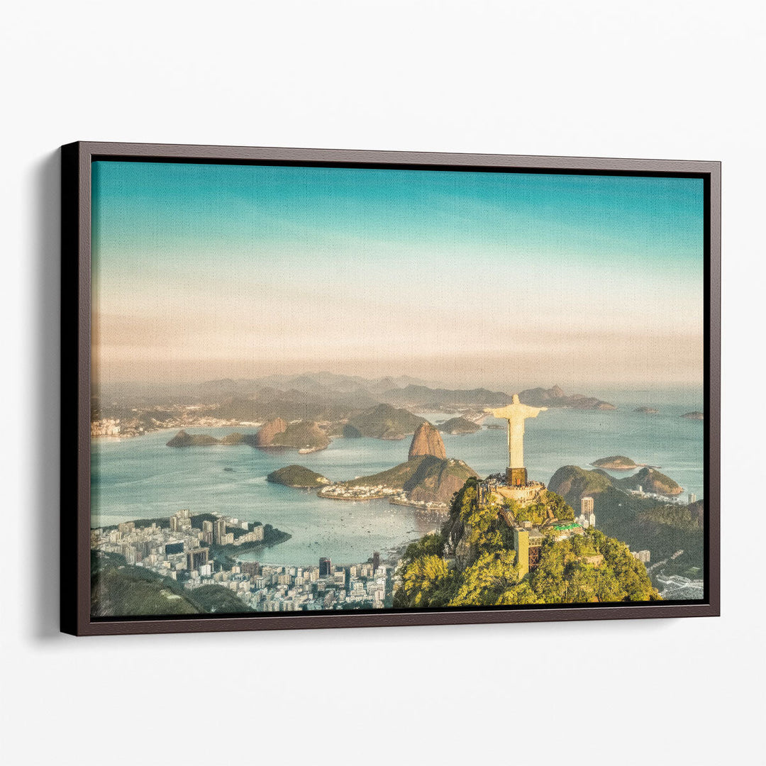 Rio De Janeiro, Brazil - A Bird's-Eye View - Canvas Print Wall Art