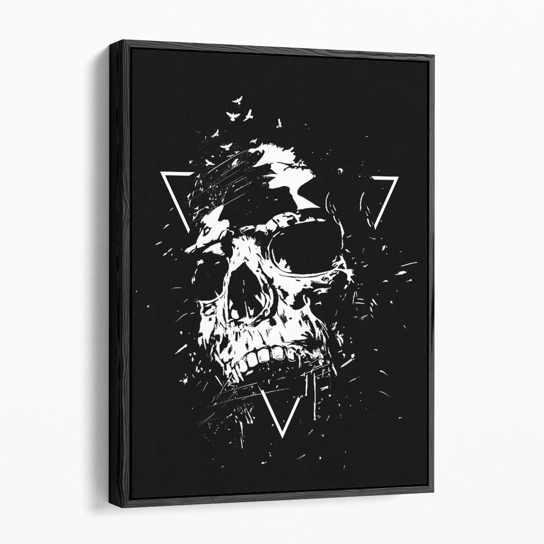 Skull X Black and White - Canvas Print Wall Art
