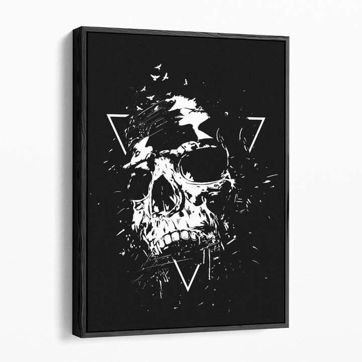Skull X Black and White - Canvas Print Wall Art