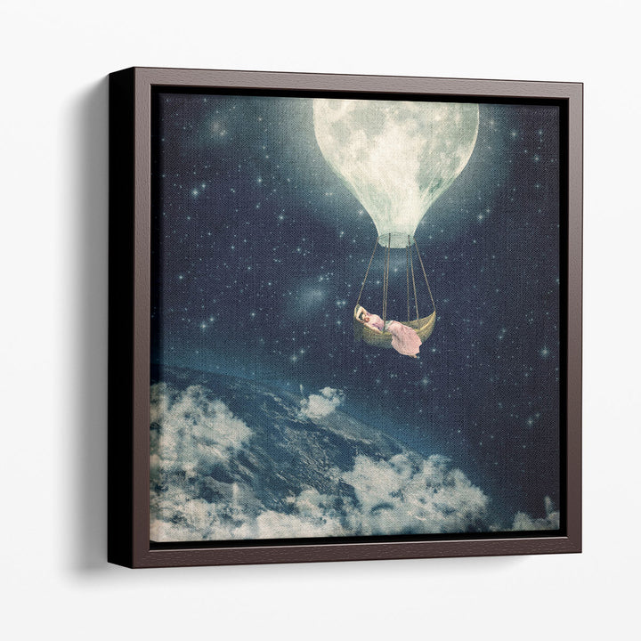 The Moon Carries Me Away - Canvas Print Wall Art