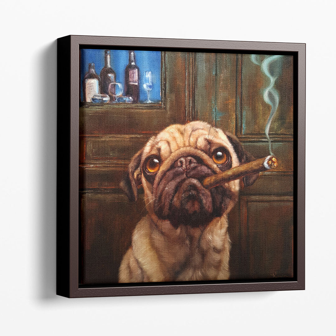 Uptown Pug - Canvas Print Wall Art
