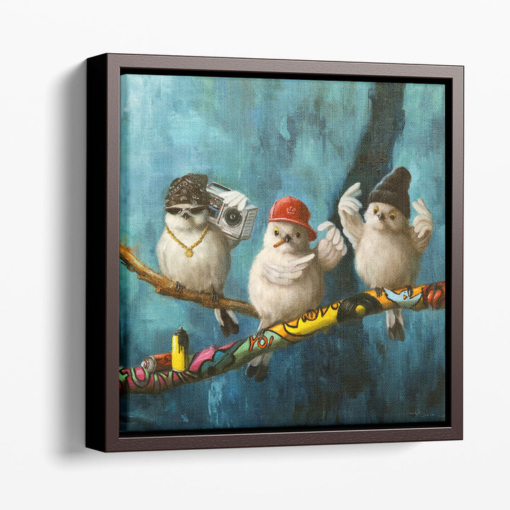 Birdz in da Hood 2 - Canvas Print Wall Art