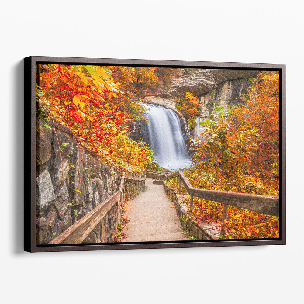 Looking Glass Falls in Pisgah National Forest, North Carolina - Canvas Print Wall Art