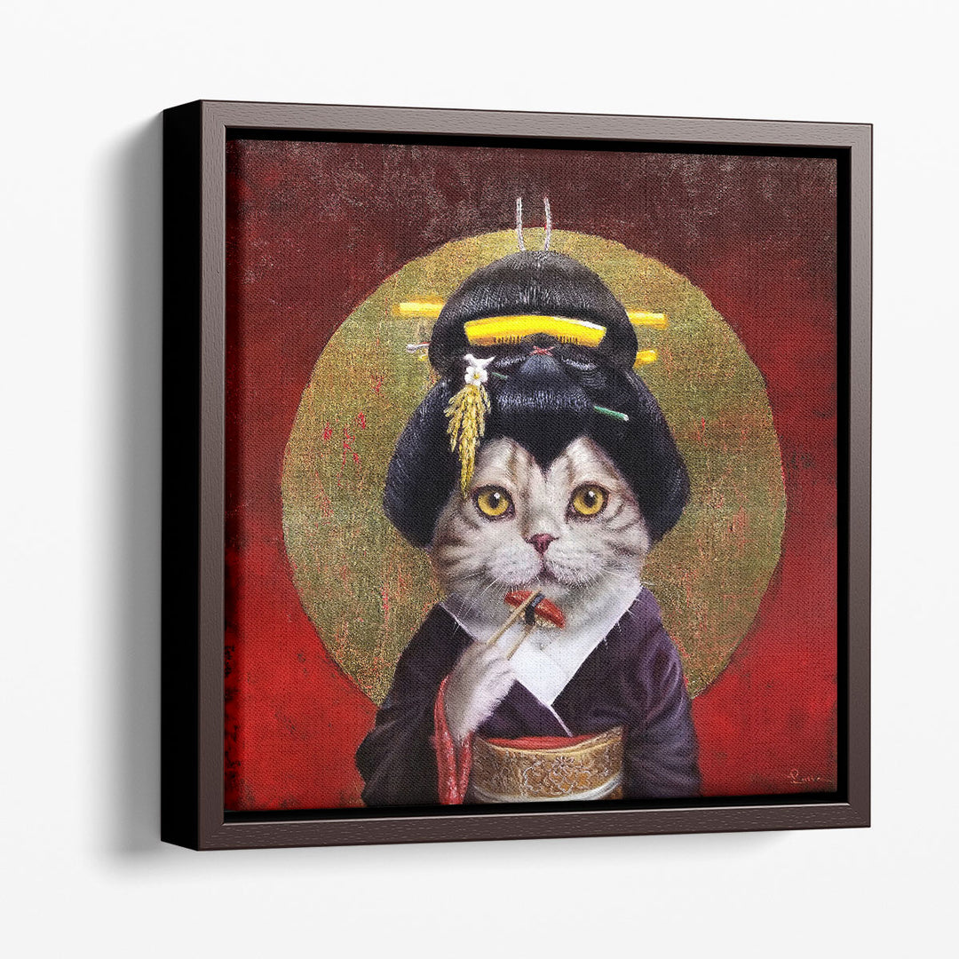 Kyoto Kitty - Canvas Print Wall Art