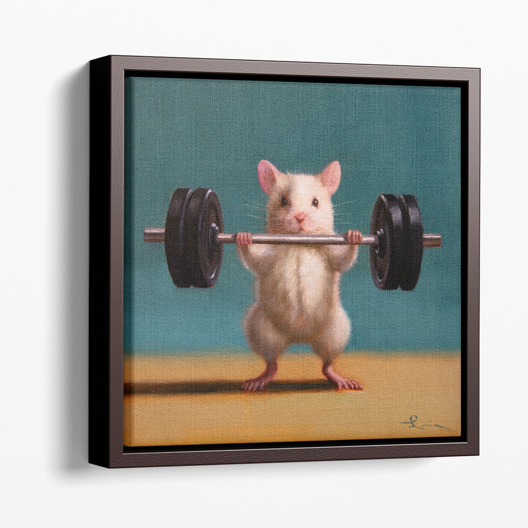 Gym Rat Push Press - Canvas Print Wall Art
