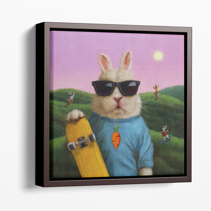 Skater Bunny - Canvas Print Wall Art