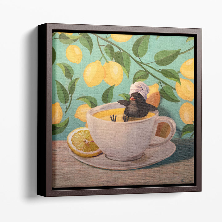 surreal art prints bird and lemons