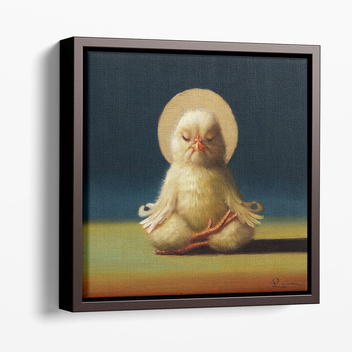 Yoga Chick Half Lotus - Canvas Print Wall Art