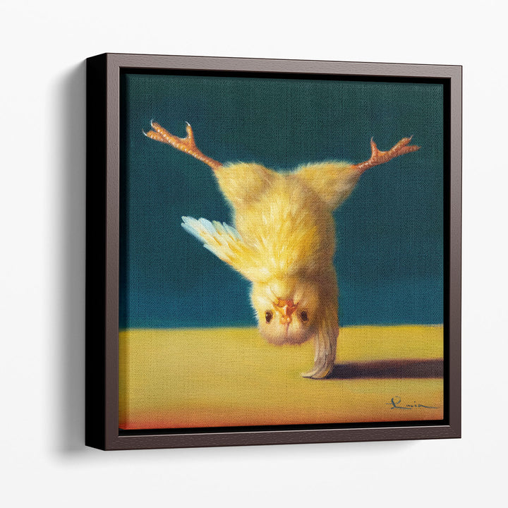 Yoga Chick One Legged Tree - Canvas Print Wall Art