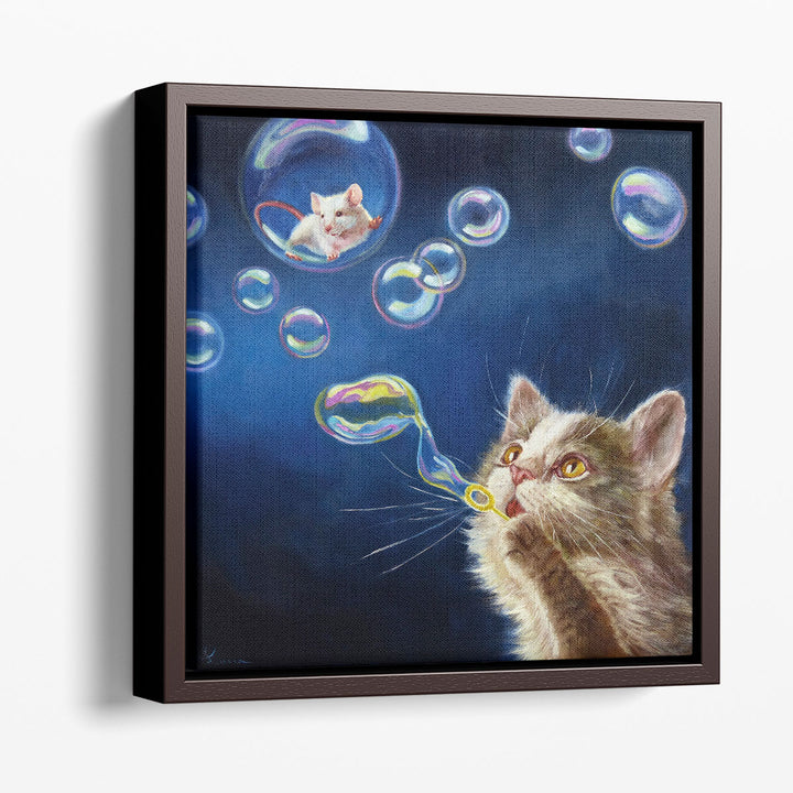 Blowing Bubbles - Canvas Print Wall Art