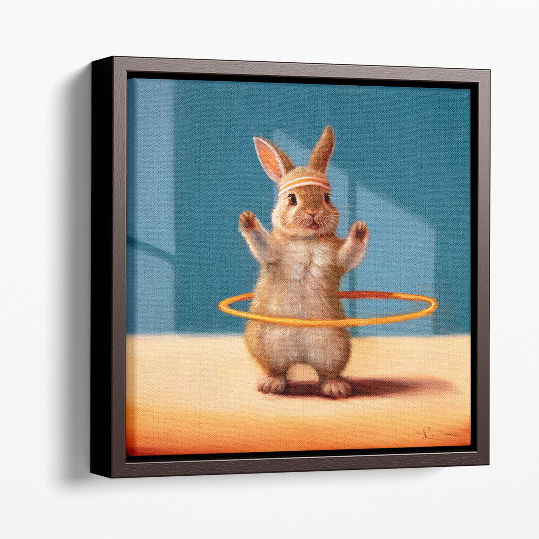 Gym Bunny - Hula Hoop - Canvas Print Wall Art