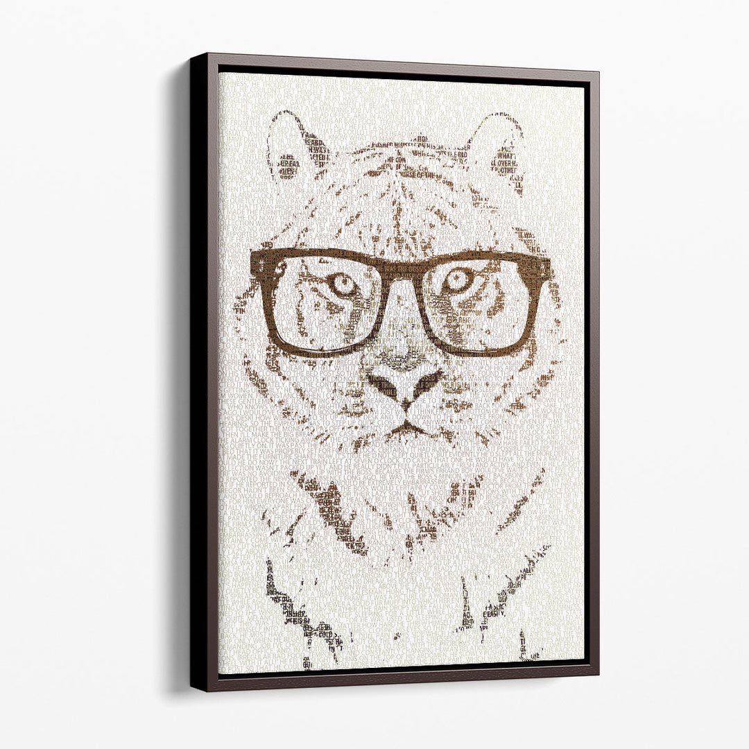 Hipster Tiger - Canvas Print Wall Art